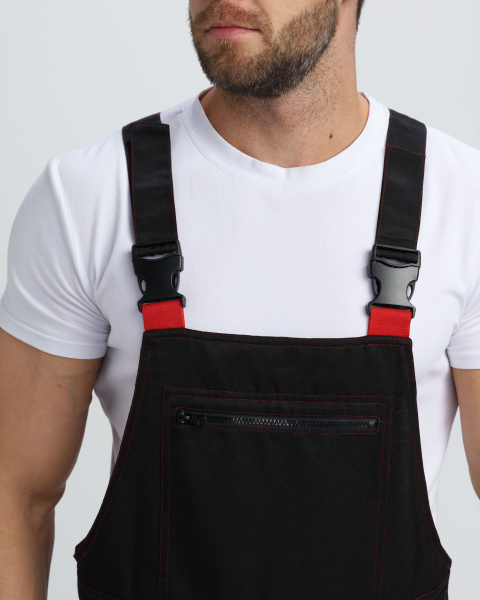 Костюм НЕЙЧ-2 СОП CH с капюшоном с ПК (черный/красный)