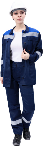 Костюм МАСТЕР ЛЮКС женский с БР (т.синий/василек)