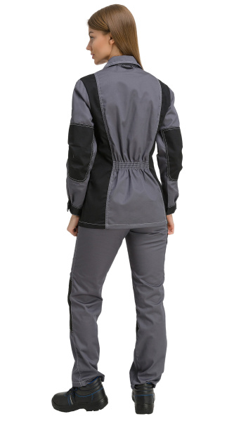 Костюм RONTA KS214 женский с БР (т.серый/св.серый/чёрный)