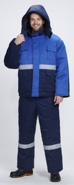 Костюм ТЕМП зимний с ПК (т.синий/васильковый)