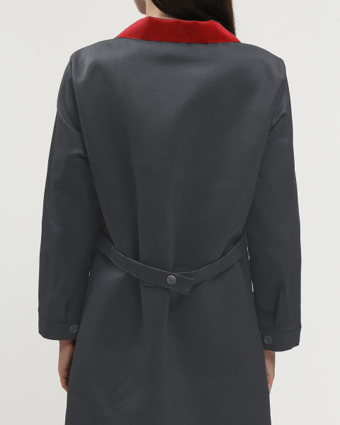 Халат ТЕХНОЛОГ женский (т.серый/красный)