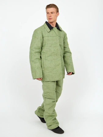 Костюм СВАРЩИК зимний брезентовый 480 г/м2 с БР (хаки)
