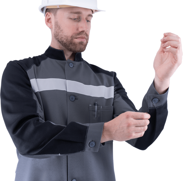 Халат РОУД (серый/черный)