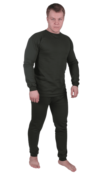 Белье нательное х/б с начесом (оливковый)