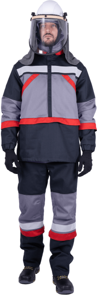 Костюм ЭЛЕКТРОСТОП ТЕРМО ЗЭТВ 30 противоэнцефалитный с БР (серый/красный)