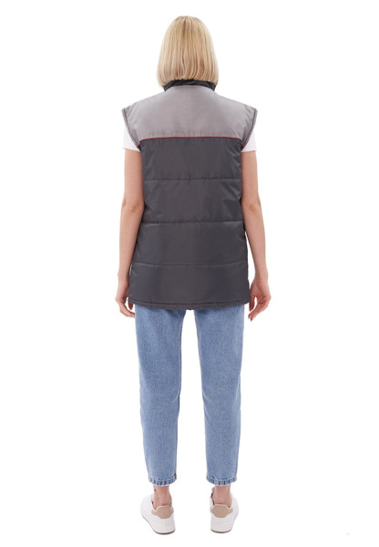 Жилет ФАВОРИТ зимний (т.серый/св.серый)