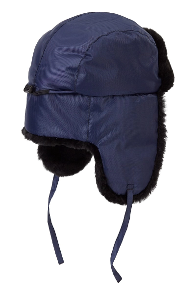 Шапка-ушанка зимняя (т.синий)