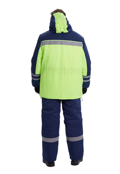 Костюм ЗИМНИК зимний с БР (лимонный/т.синий)