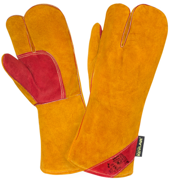 Краги спилковые зимние трехпалые Siberia Т3-11-ru