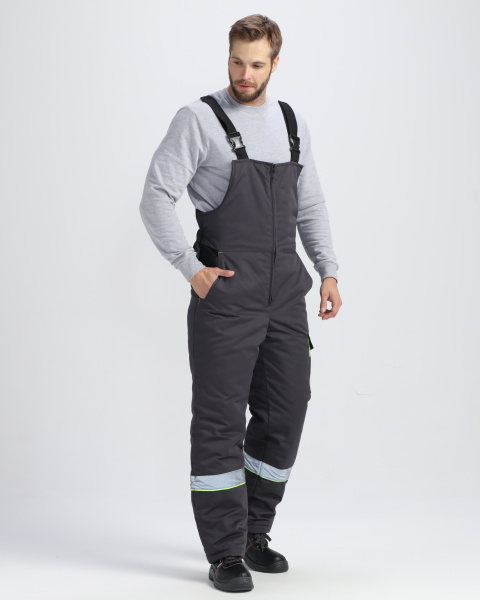 Костюм ХОВАРД зимний с ПК (т.серый/черный/лимонный)