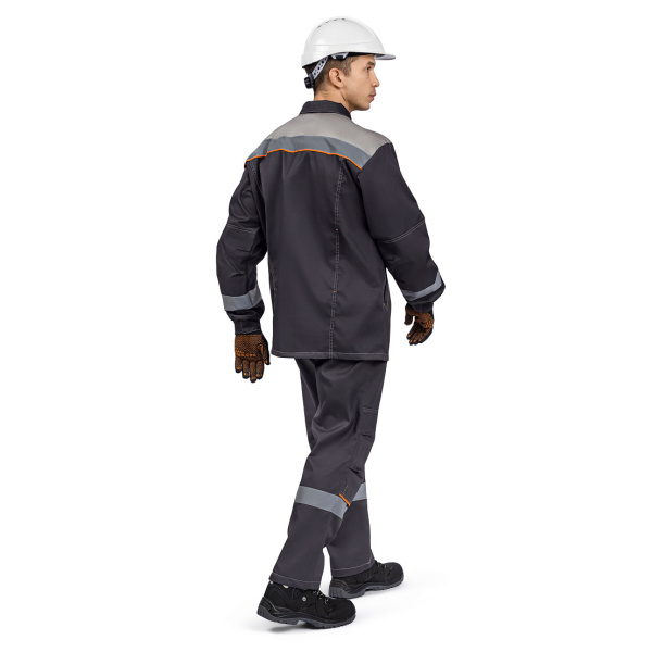 Костюм ДОН с БР (т.серый/св.серый/оранжевый)