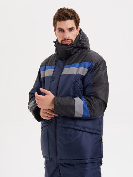 Костюм ГРАДУС зимний с ПК (синий/черный/василек)