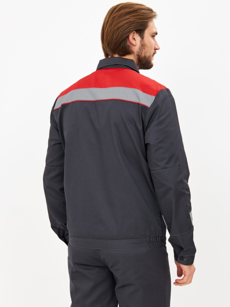 Костюм ЛИГОР-2 ПРЕМИУМ СОП К. с ПК (т.серый/красный)