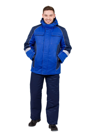 Куртка СТРАЙК зимняя (васильковый/т.синий)