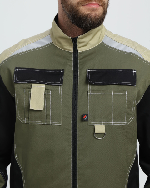 Костюм ВЕКТРОН-2 МВО с ПК (хаки/черный/бежевый)