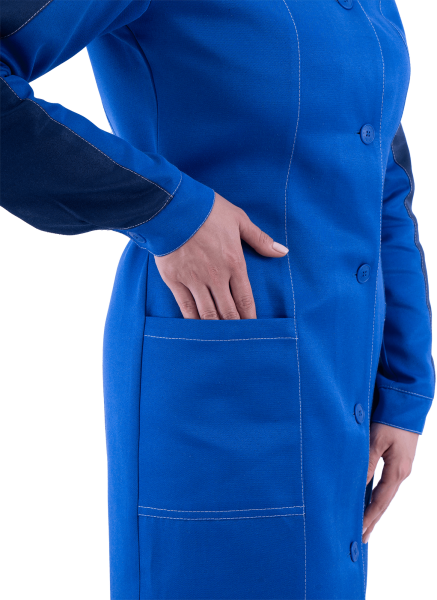 Халат РОУД женский (василек/т.синий)