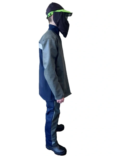 Костюм сварщика ОНИКС СОП 3 кл.защиты с силикон.накладками с БР (т.синий)
