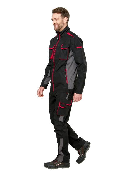 Куртка СТУДИО (черный/серый/красный)