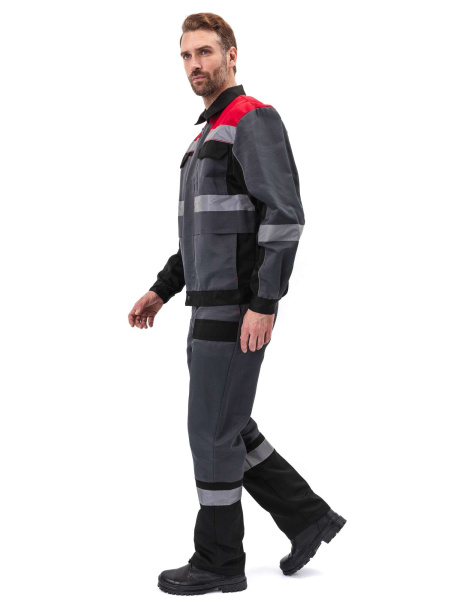 Костюм РЕСПЕКТ с ПК (серый/черный)