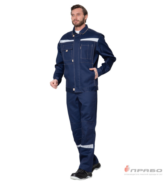 Костюм ПРОФЕССИОНАЛ-1 с БР (синий/бежевый)