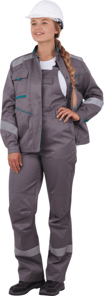 Костюм ГАЛАКТИКА женский с ПК (серый/бирюза)