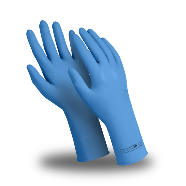 Перчатки ЭКСПЕРТ DG-029 нитрил 0.23мм неопудренные текстурированные (синий)