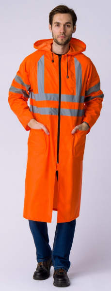 Плащ влагозащитный сигнальный СОП (оранжевый)