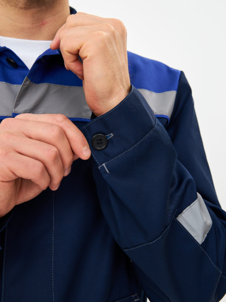 Костюм ЛИГОР-1 ПРЕМИУМ СОП К. с БР (т.синий/васильковый)