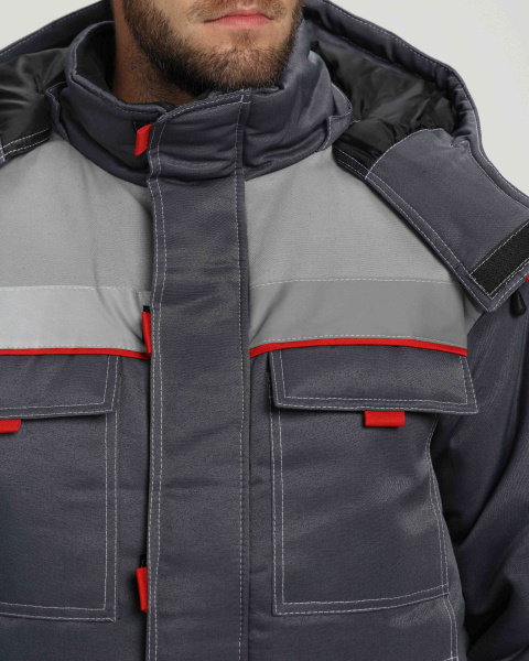 Костюм ФЛОФТ-2 NEW зимний с ПК (т.серый/св.серый)