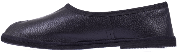 Тапочки нат.кожа закрытые микропора (черный)