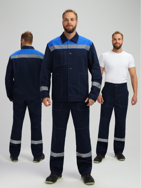 Костюм ЛИГОР-1 СОП с БР (т.синий/васильковый)