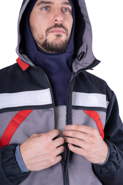 Костюм ЭЛЕКТРОСТОП ТЕРМО ЗЭТВ 30 противоэнцефалитный с БР (серый/красный)