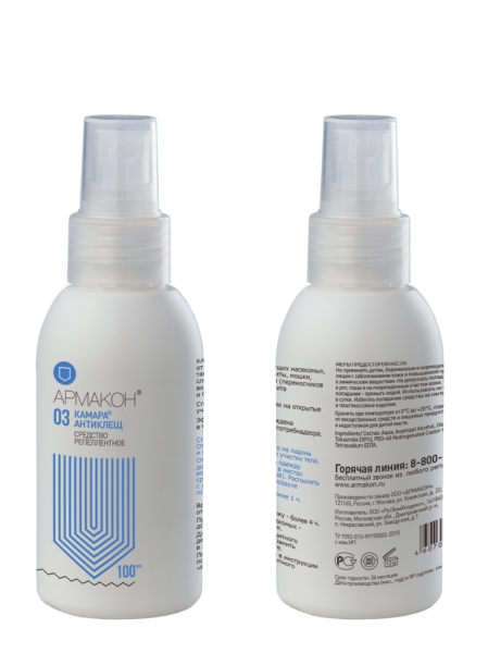 СПРЕЙ КАМАРА АНТИКЛЕЩ, 100 МЛ