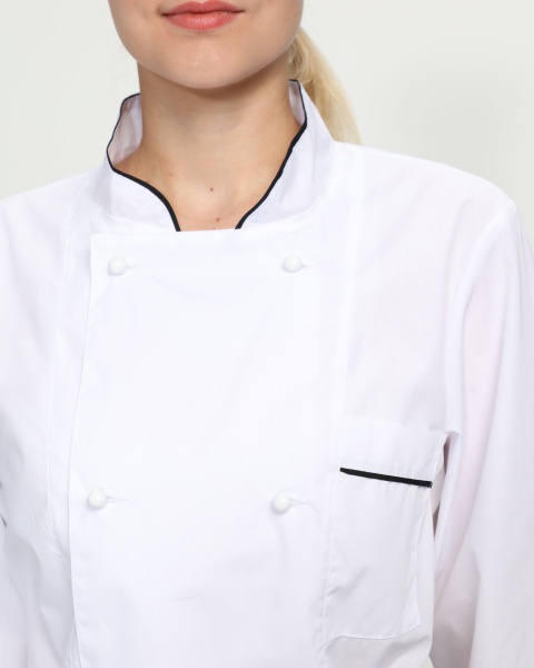 Костюм ГУРМАН женский (белый/черный)