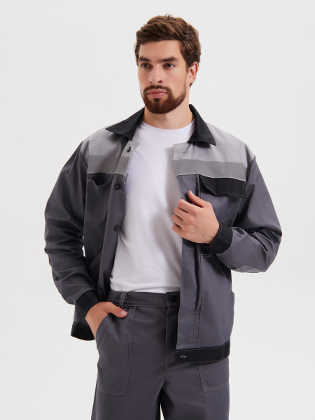 Костюм КОРПУС с БР (т.серый/черный/св.серый)