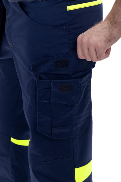 Брюки ACTIVE FLEX / АКТИВ ФЛЕКС (т.синий/флуоресцентный желтый)