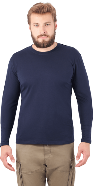 Футболка длинный рукав 160 г/м2 (т.синий)