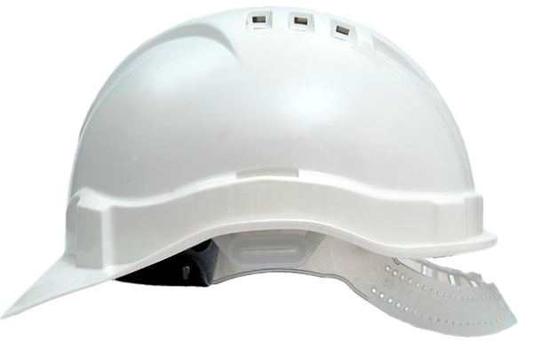 Каска ЕЛАНПЛАСТ ЕВРОПА-ЛЮКС с храповником (белый)