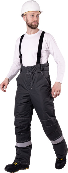 Костюм СТАРАТЕЛЬ ИМПОРТ зимний с БР (серый/красный)