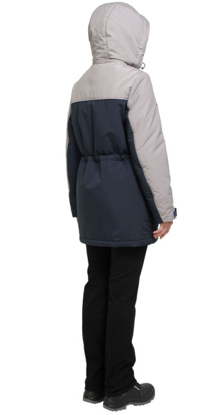 Куртка АЛЬФА женская зимняя (синий/серый)