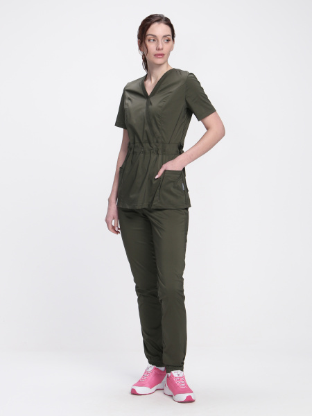 Костюм хирургический MEDLINE МОДЕРН-004 женский с БР (хаки)