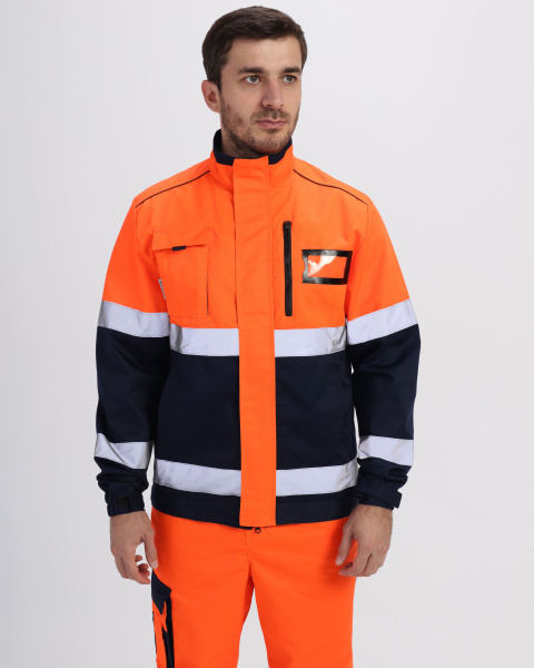 Костюм сигнальный PROFLINE SPECIALIST-1 МВО с БР (оранжевый/т.синий)