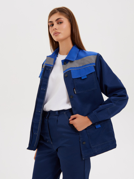 Костюм НОВА женский с БР (синий/васильковый)