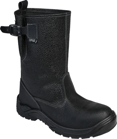 Сапоги ТРУД ПУ иск.мех юфть/кирза (черный)
