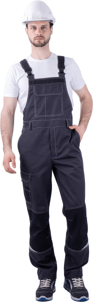 Полукомбинезон ТУРБО SAFETY (т.серый/чёрный)