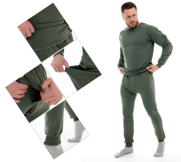 Белье нательное с начесом (олива)