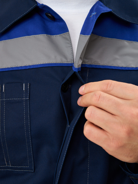 Костюм ЛИГОР-1 ПРЕМИУМ СОП К. с БР (т.синий/васильковый)