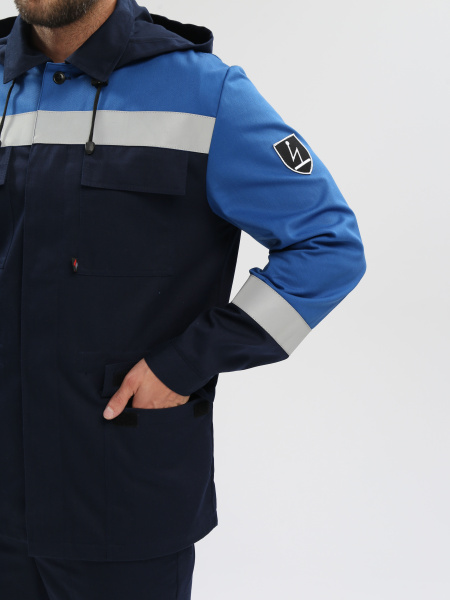 Костюм ЭКСПЕРТ-АНИСТАТ МВО NEW с ПК (т.синий/васильковый)