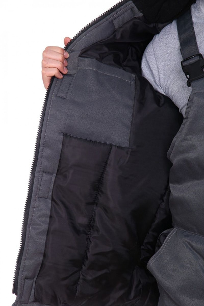 Костюм зимний с ПК (серый/св.серый/красный)