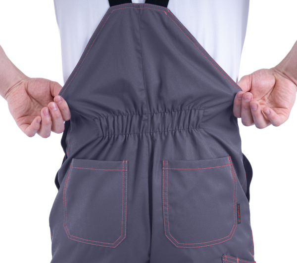 Костюм КМ-10 ЛЮКС летний с ПК (серый/красный)